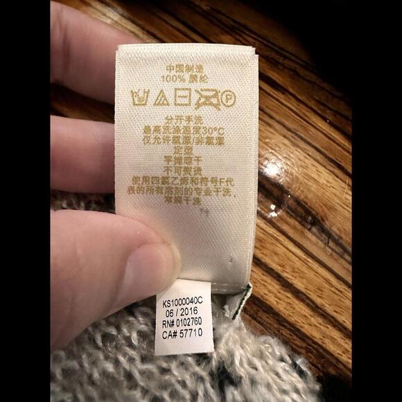 Kate Spade Woodland Plaid Scarf Neutral Cozy Chunky Unisex Holidays Winter - Picture 7 of 8